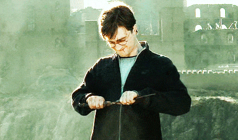 Harry breaking the elder wand